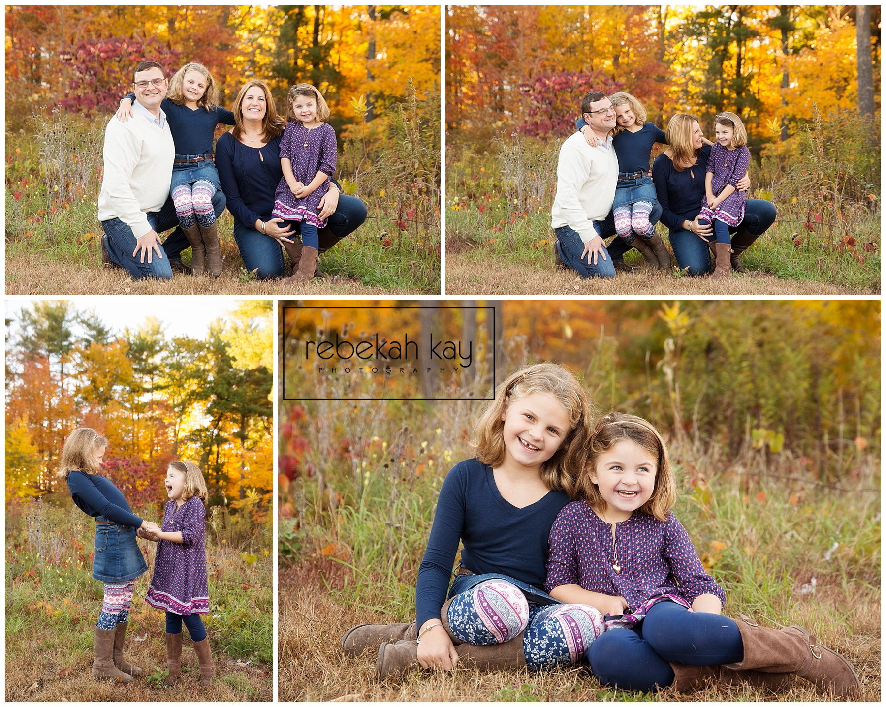 fall foliage family portrait